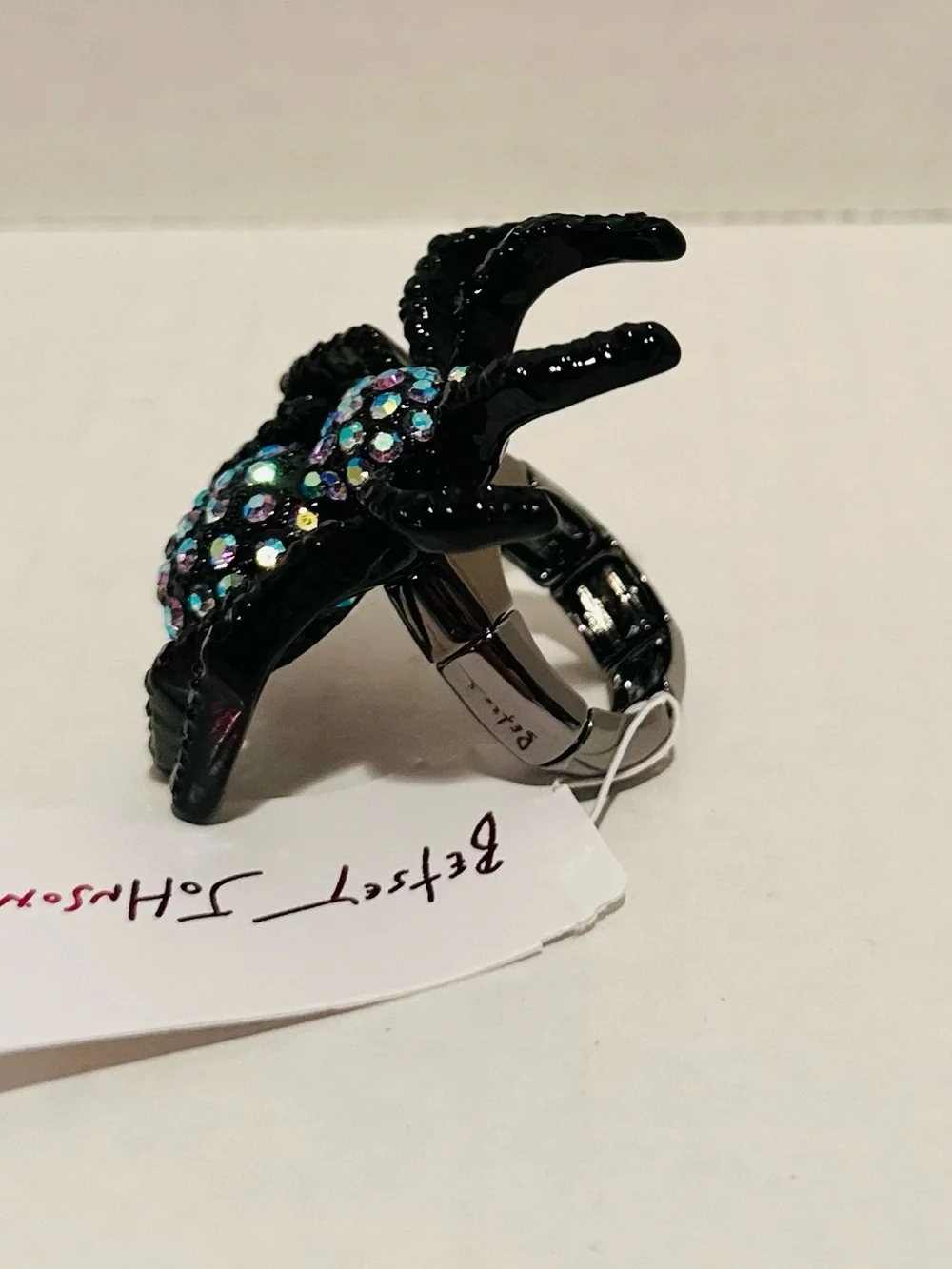 Betsey Johnson NWT Purple Gem Spider Cocktail Ring